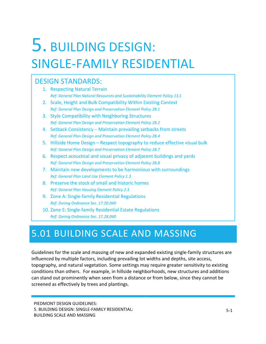 5.Building Design: Single-Family Residential