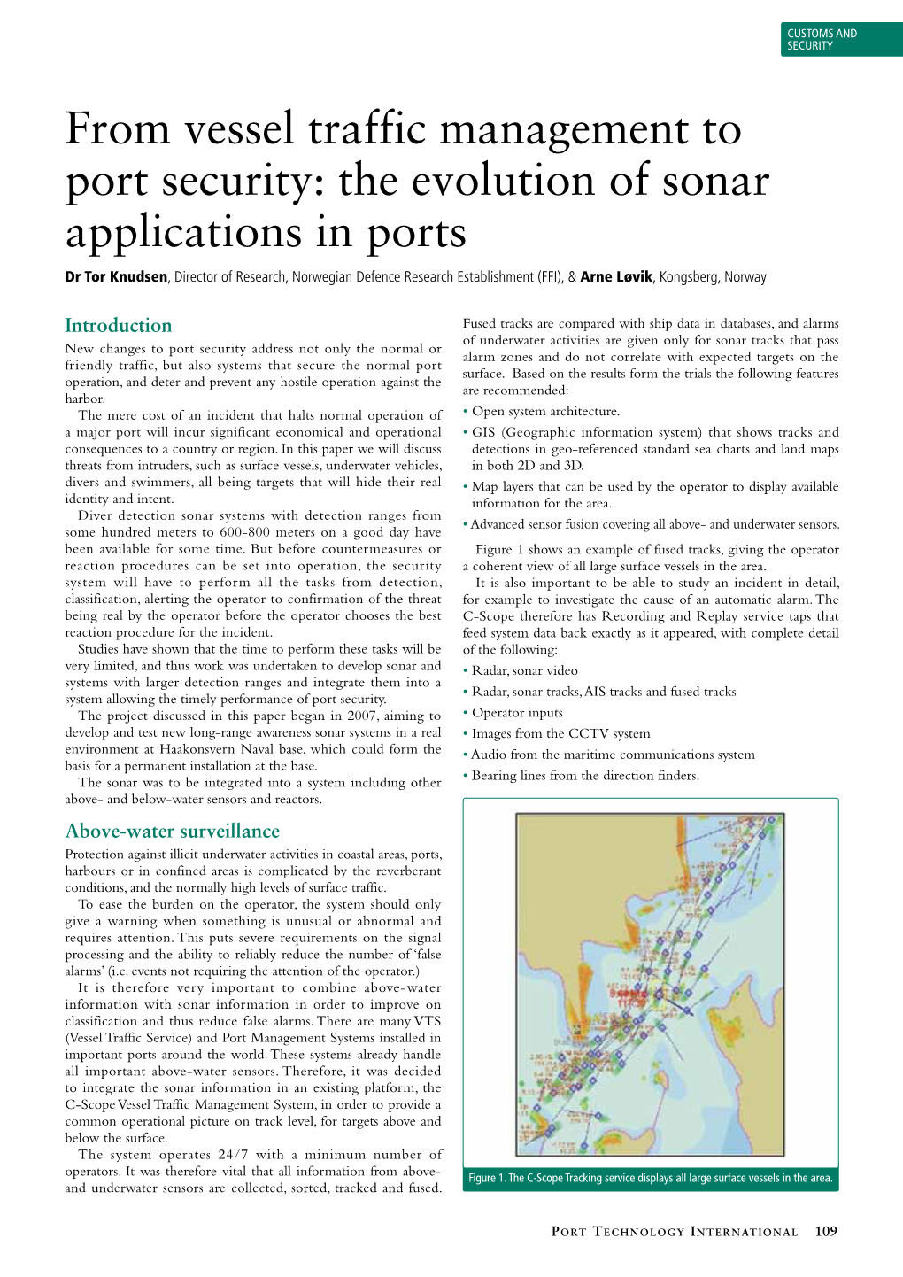 From Vessel Traffic Management to Port Security