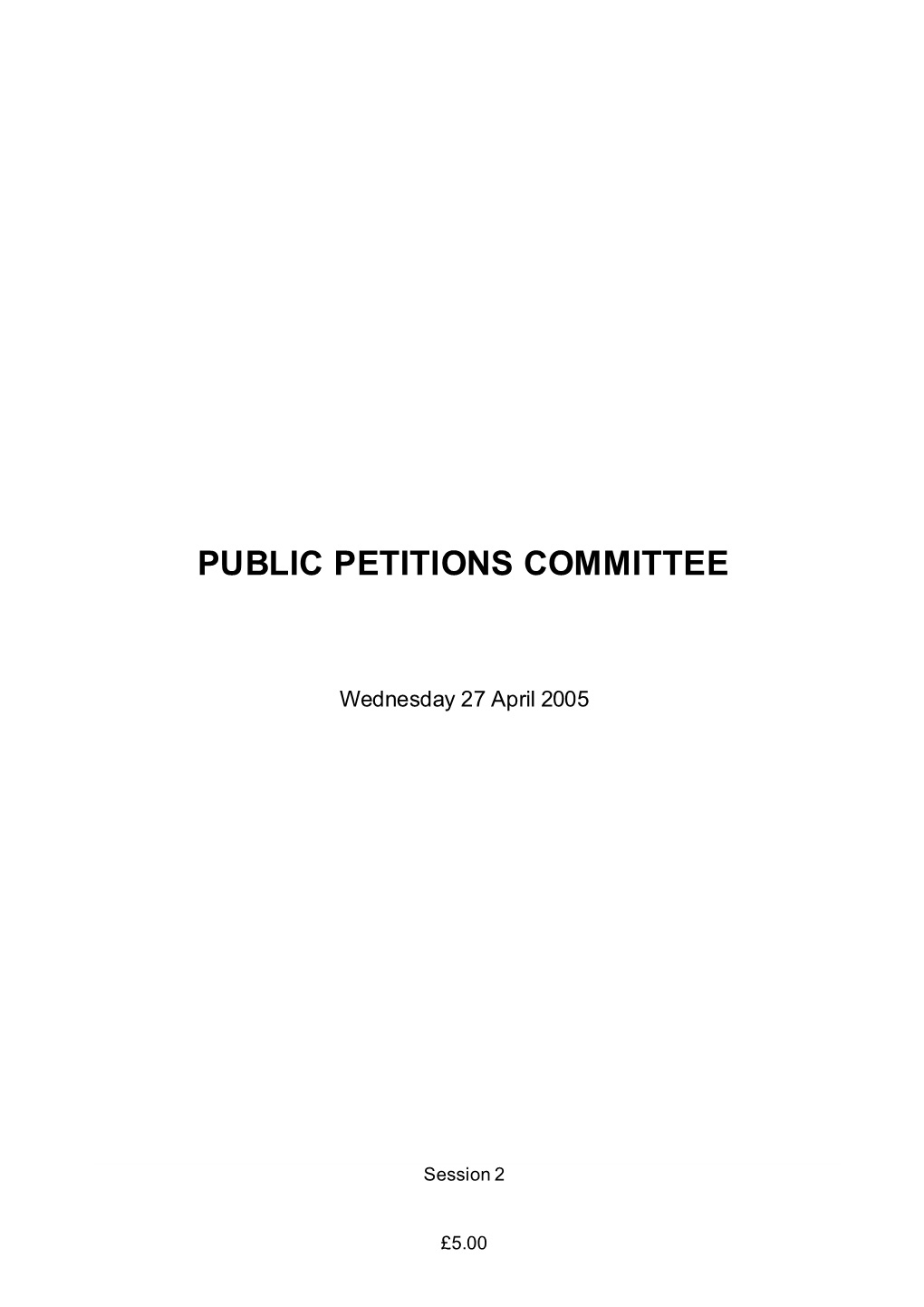 Public Petitions Committee