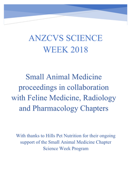 Anzcvs Science Week 2018
