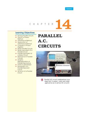 Parallel A.C. Circuits 559 Voltage V