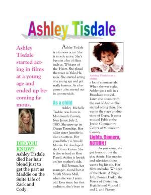 Ashley Tisdale Started