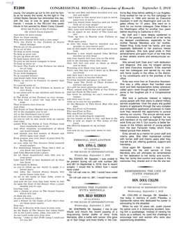 CONGRESSIONAL RECORD— Extensions of Remarks E1208 HON