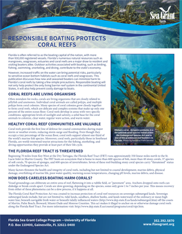 Responsible Boating Protects Coral Reefs