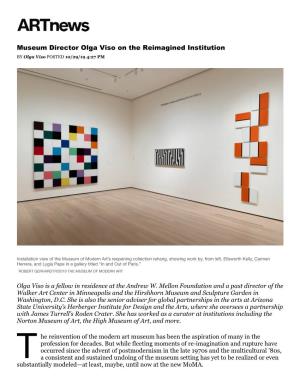 Museum Director Olga Viso on the Reimagined Institution by Olga Viso POSTED 10/29/19 4:27 PM