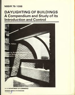 Daylighting of Buildings a Compendium and Study of Its Introduction and Control