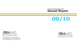 OMA Annual Report 2009 / 2010