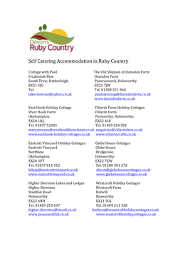 Self Catering Accommodation in Ruby Country