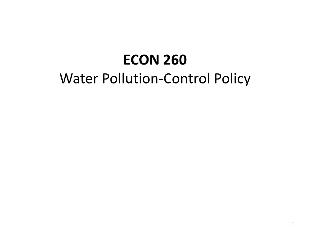 Water Pollution-Control Policy
