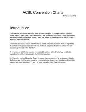 ACBL Convention Charts Introduction