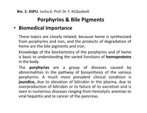 Porphyrins & Bile Pigments