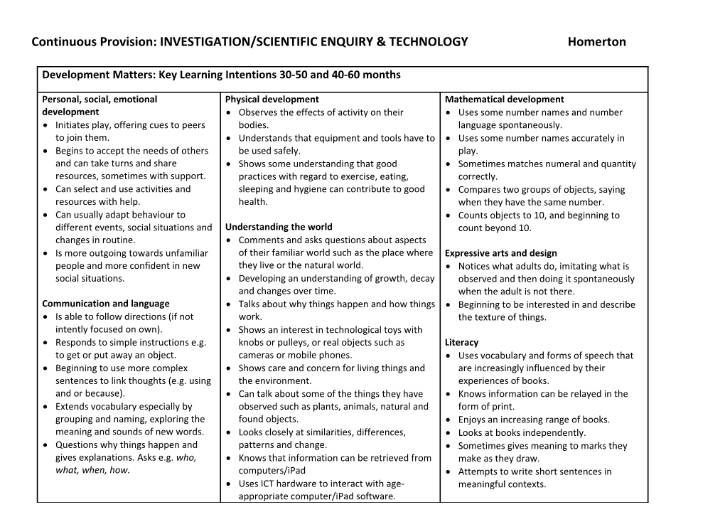 Continuous Provision Area: Writing