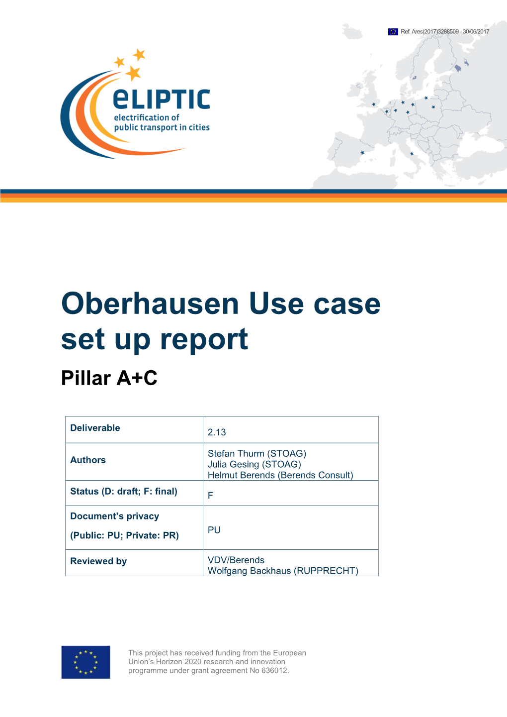 D2.13 Oberhausen Use Cases Set-Up Report