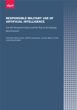 Responsible Military Use of Artificial Intelligence: Can the European