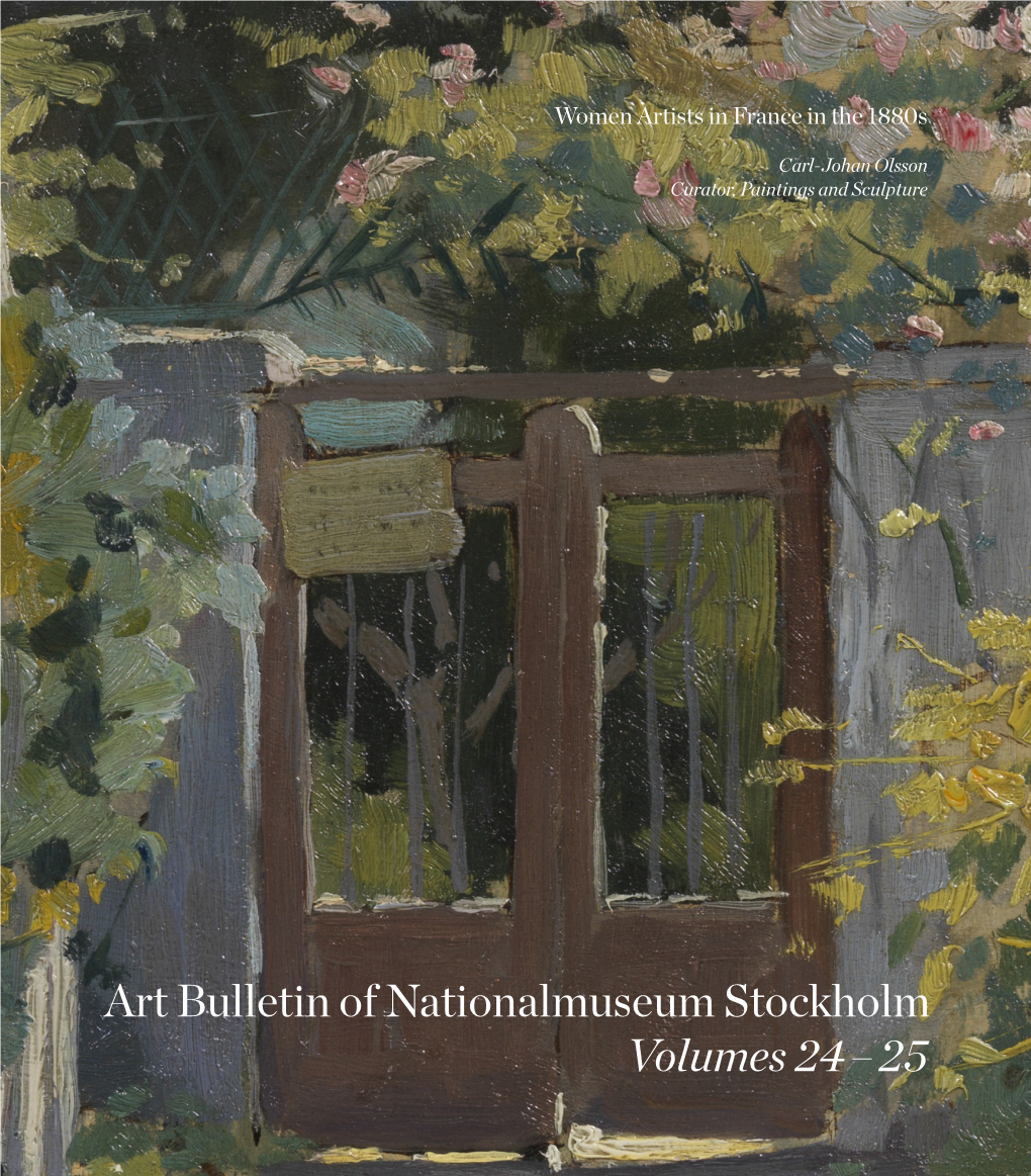 Art Bulletin of Nationalmuseum Stockholm Volumes 24–25 Foreword