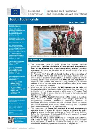 South Sudan Crisis ECHO FACTSHEET