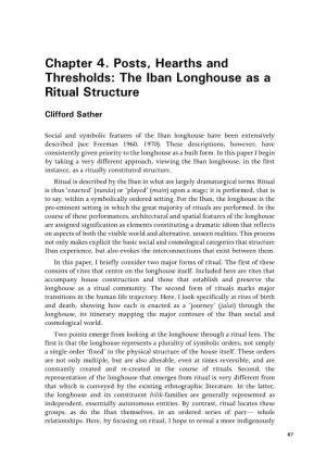 Posts, Hearths and Thresholds: the Iban Longhouse As a Ritual Structure