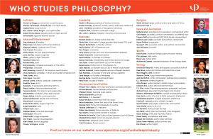 WHO STUDIES PHILOSOPHY? Created with Support from the Andrew W