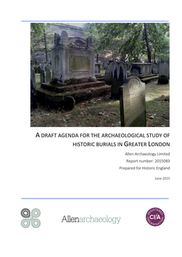 Draft Agenda for the Archaeological Study of Historic Burials in Greater London