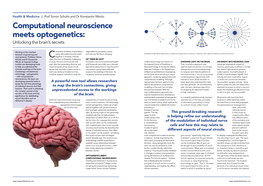 Computational Neuroscience Meets Optogenetics: Unlocking the Brain’S Secrets