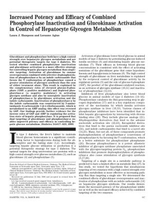 Increased Potency and Efficacy of Combined Phosphorylase
