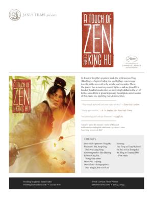 Download a Touch of Zen Press Kit (PDF)