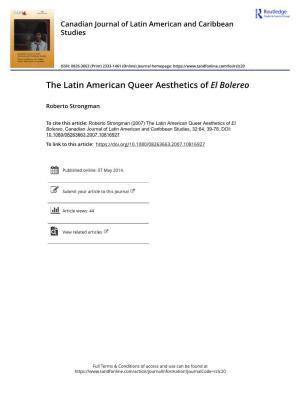 The Latin American Queer Aesthetics of El Bolereo