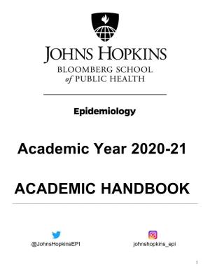 Epidemiology Student Handbook 2020