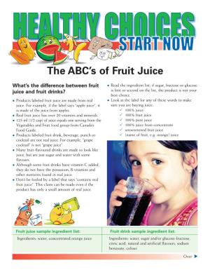 The ABC's of Fruit Juice
