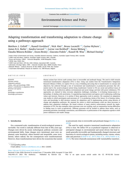 Environmental Science and Policy 124 (2021) 163–174