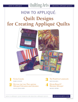 Quilt Designs for Creating Appliqué Quilts