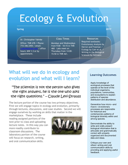 Ecology & Evolution