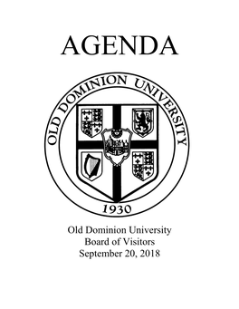 Old Dominion University Board of Visitors September 20, 2018 2