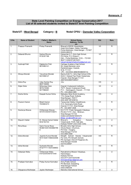 Annexure -7 State Level Painting Competition on Energy