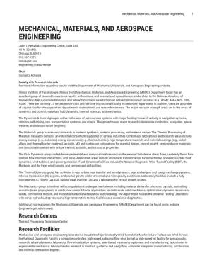 Mechanical, Materials, and Aerospace Engineering 1