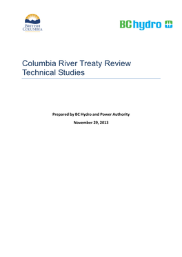 Columbia River Treaty Review Technical Studies Report