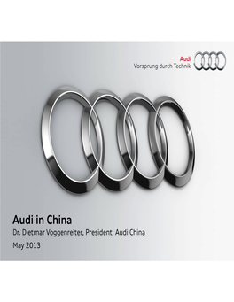 Audi in China Dr