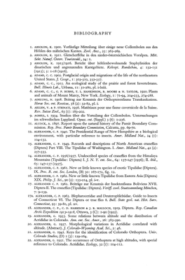 BIBLIOGRAPHY 1. ABSOLON, K. 1900. Vorlaufige Mitteilung Tiber