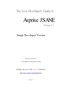 Developersguide-JSANE.Pdf [400K, 21Pp]