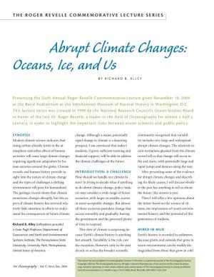 Abrupt Climate Changes: Oceans, Ice, and Us by RICHARD B