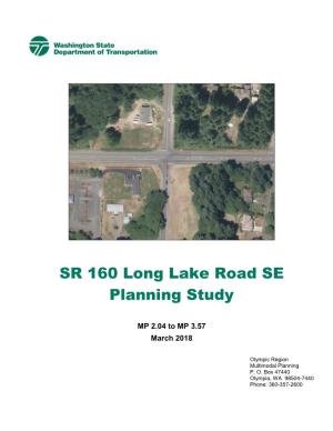 SR 160 Long Lake Road SE Planning Study