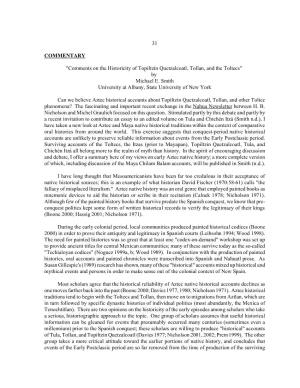 "Comments on the Historicity of Topiltzin Quetzalcoatl, Tollan, and the Toltecs" by Michael E