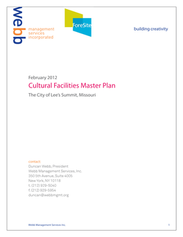 2012 Cultural Facilities Master Plan