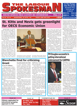 St. Kitts and Nevis Gets Greenlight