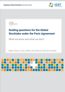 Guiding Questions for the Global Stocktake Under the Paris Agreement
