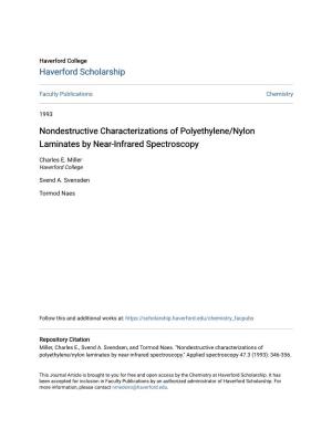 Nondestructive Characterizations of Polyethylene/Nylon Laminates by Near-Infrared Spectroscopy