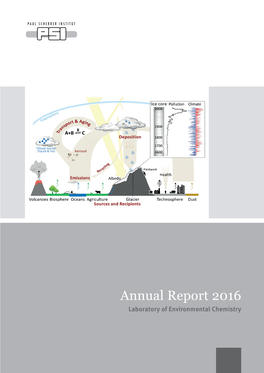 Annual Report 2016 Laboratory of Environmental Chemistry Cover