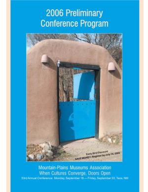 2006 Preliminar Reliminary Conference P Conference Program