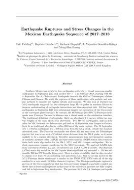 Earthquake Ruptures and Stress Changes in the Mexican Earthquake Sequence of 2017–2018