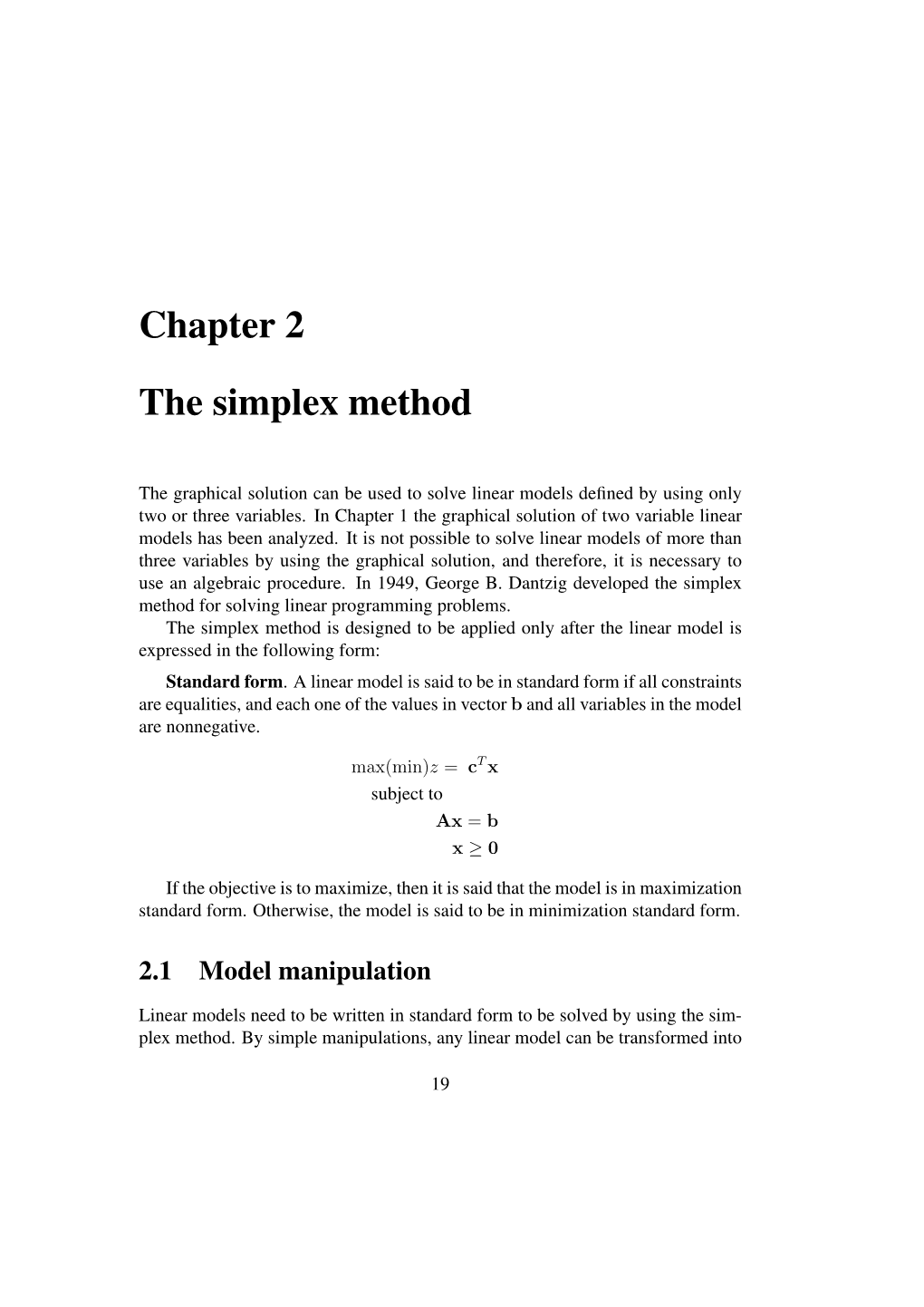 The Simplex Method